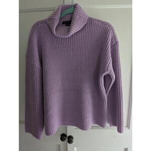 Ann Taylor Lavender Turtleneck Sweater, Large Petite